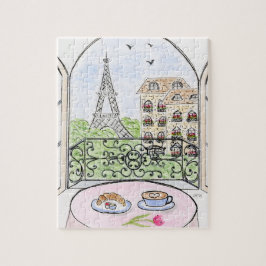Quebra-cabeça Paris e Torre Eiffel Caprichosos Pintados à Mão