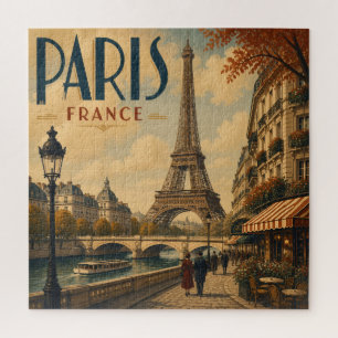 Quebra-cabeça Paris França Antigo Viagem Vintage