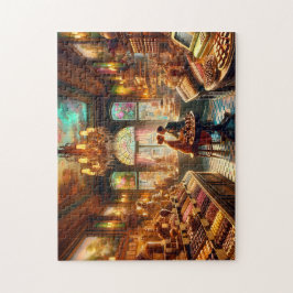 Quebra-cabeça Parisian Chocolatier Romantic Chocolate Shop Scene