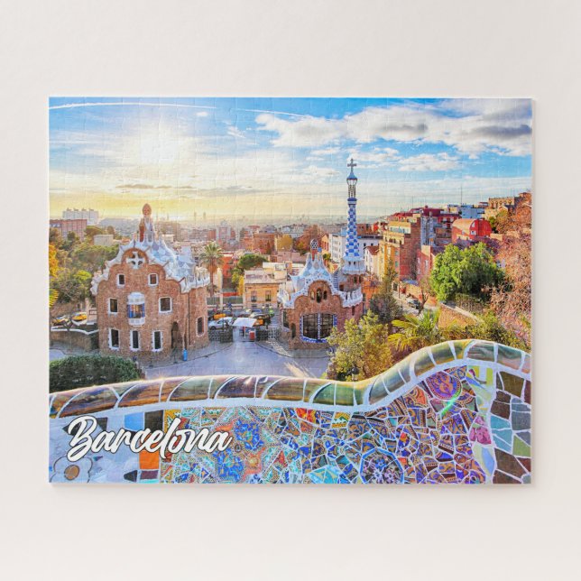 Quebra-cabeça Park Guell, Barcelona, Espanha (Horizontal)
