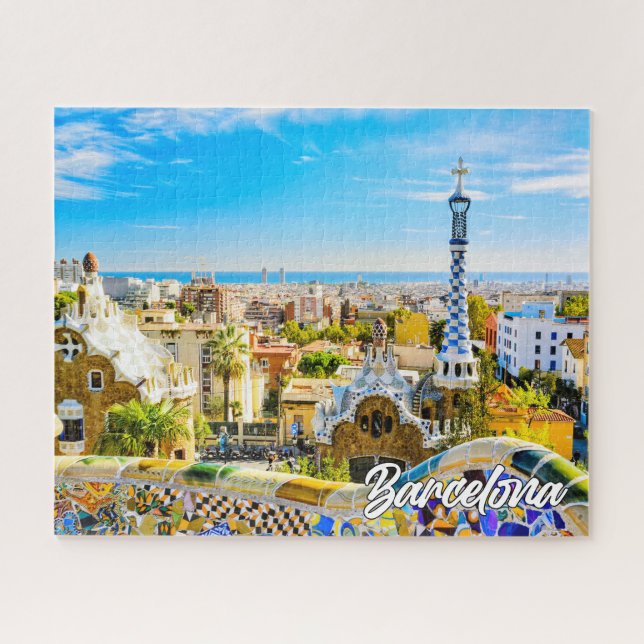 Quebra-cabeça Park Guell, Barcelona, Espanha (Horizontal)