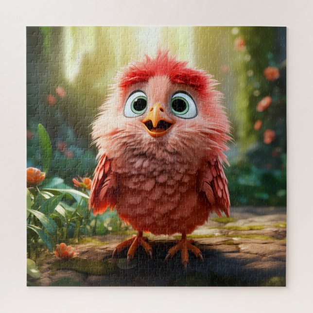 Quebra-cabeça Parker - O Pintinho Cardinal Vermelho (Vertical)