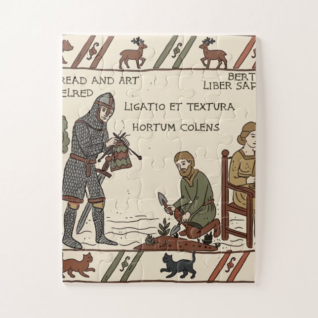 Quebra-cabeça paródia da tapeçaria de bayeux (Vertical)