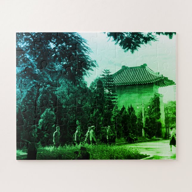 Quebra-cabeça Parque dos mártires Canton China Vintage (Horizontal)