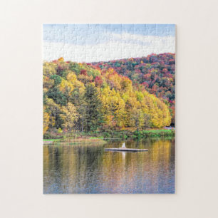 Quebra-cabeça Parque Estadual de Allegany, Lago NY, outono