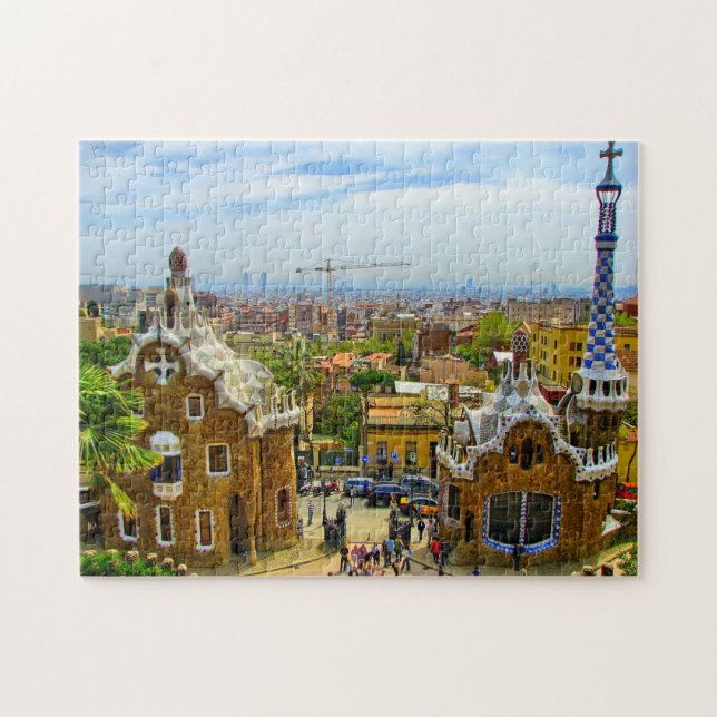 Quebra-cabeça Parque Güell Gaudí Barcelona. (Horizontal)