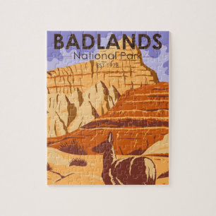 Quebra-cabeça Parque Nacional Badlands South Dakota Vintage