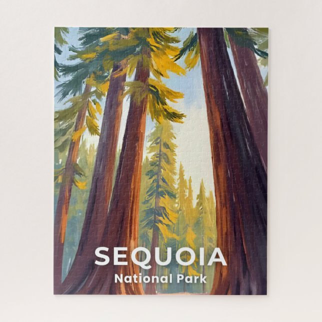 Quebra-cabeça Parque Nacional de Sequoia | Viagens pela Califórn (Vertical)