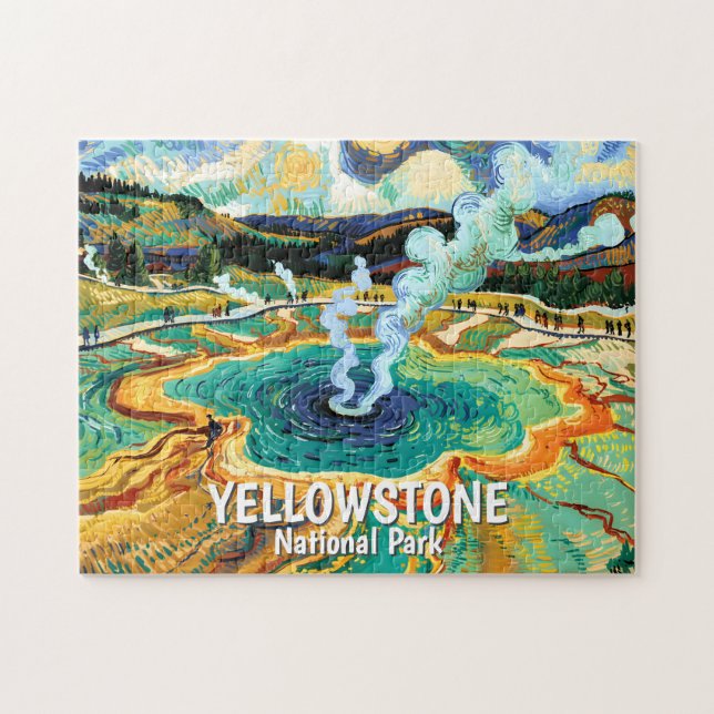 Quebra-cabeça Parque Nacional de Yellowstone Fonte Termal Arte V (Horizontal)
