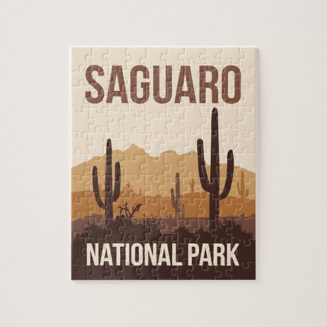 Quebra-cabeça Parque Nacional do Saguaro - Viagem mínima (Vertical)