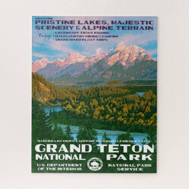 Quebra-cabeça Parque Nacional Grand Teton (Vertical)