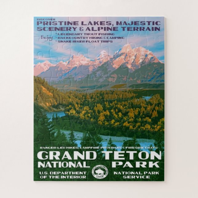 Quebra-cabeça Parque Nacional Grand Teton (Vertical)