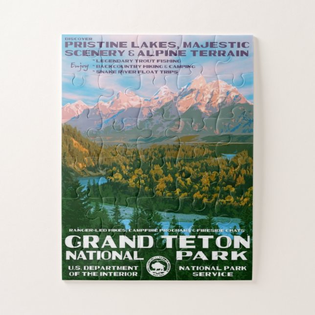Quebra-cabeça Parque Nacional Grand Teton (Vertical)