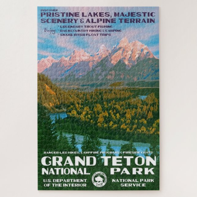 Quebra-cabeça Parque Nacional Grand Teton (Vertical)