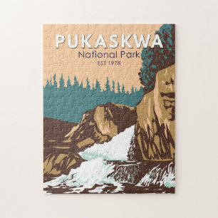 Quebra-cabeça Parque Nacional Pukaskwa Canada Viagem Art Vintage