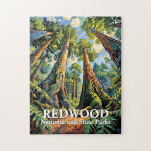 Quebra-cabeça Parque Nacional Redwoods Califórnia Van Gogh Perso