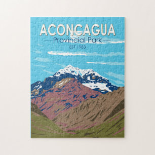Quebra-cabeça Parque Provincial da Aconcagua Viagem Vintage, Arg