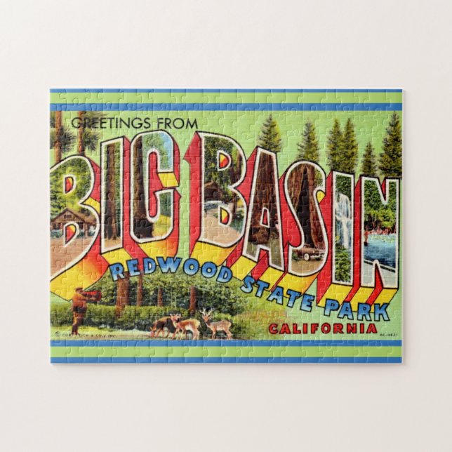 Quebra-cabeça Parque Redwood Big Basin 11x14 (Horizontal)
