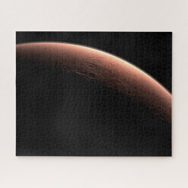 Quebra-cabeça Parte De Marte Na Fronteira De Luz E Escuro. (Horizontal)