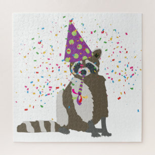 Quebra-cabeça Partida de guaxinim - Animais com festa