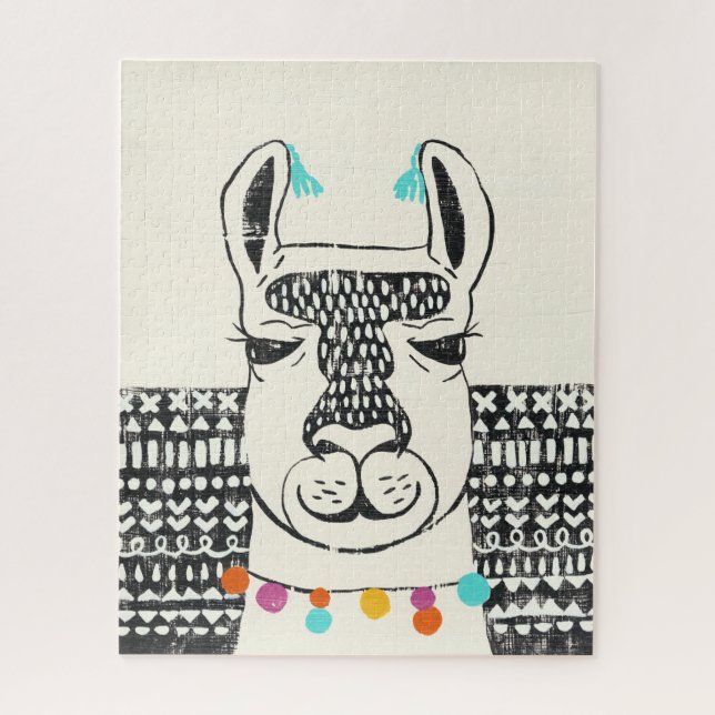 Quebra-cabeça Partido Llama - Retrato (Vertical)