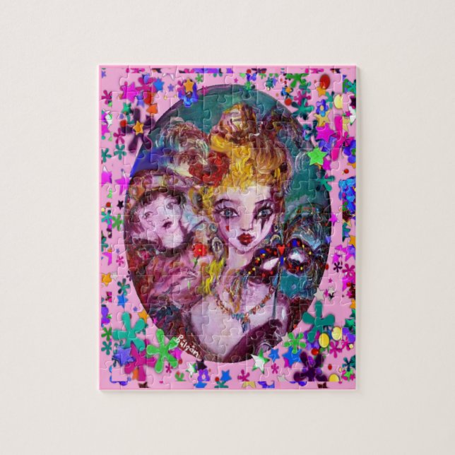 Quebra-cabeça PARTIDO namorados VENETIANO MASCARADA   (Vertical)