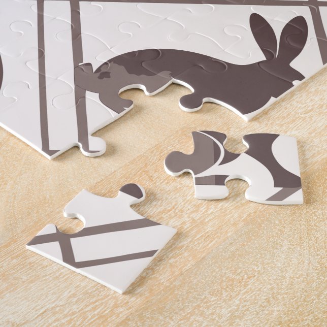 Quebra-cabeça Páscoa Xadrez Marrom (Lateral)