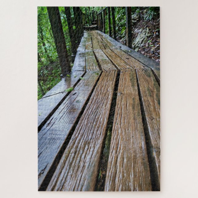 Quebra-cabeça Passarela da Selva Artesanal (Vertical)