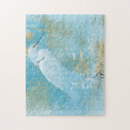 Quebra-cabeça Pássaro Costeiro Bonito Pintado de Neve