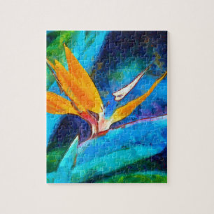 Quebra-cabeça pássaro da flor de paraíso