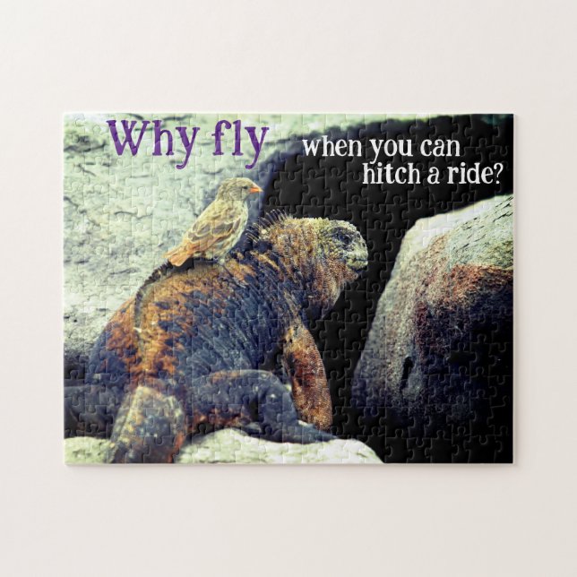 Quebra-cabeça Pássaro e fuzileiro Iguana (Horizontal)