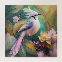 Quebra-cabeça Pássaro Fantasia Branca - Blush Tail Jay