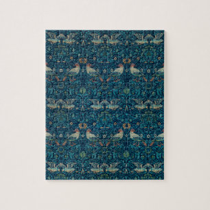 Quebra-cabeça Pássaro por William Morris, Arte Textil de Jardim
