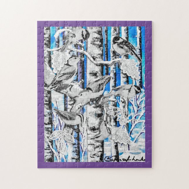 Quebra-cabeça Pássaros de Inverno (Vertical)
