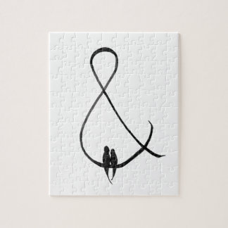 Quebra-cabeça Pássaros do amor em um ampersand