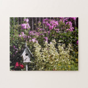 Quebra-cabeça Pássaros do Jardim Flor Pintura Pastel 