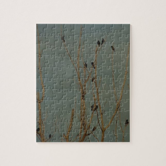 Quebra-cabeça Pássaros em uma árvore, Grunge (Vertical)