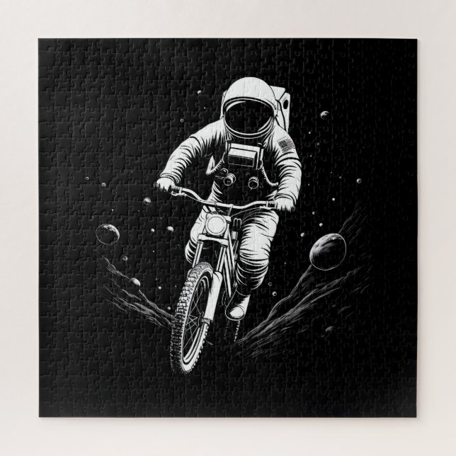 Quebra-cabeça Passeio de Bicicleta Astronauta Cósmico Aventura E (Vertical)