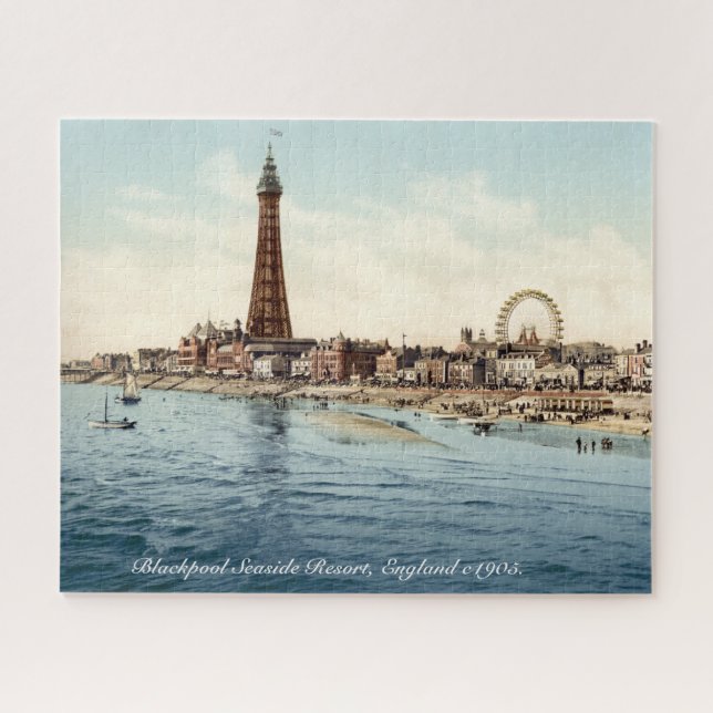 Quebra-cabeça Passeio de Blackpool & torre, Inglaterra c1905 (Horizontal)