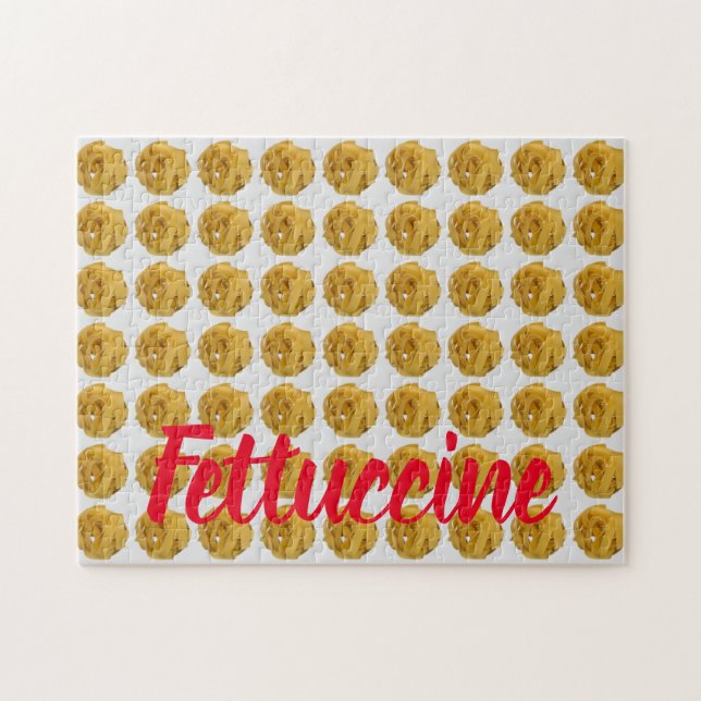 Quebra-cabeça Pasta de Fettuccine Pasta Padrão para Comida (Horizontal)