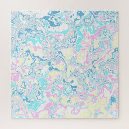 Quebra-cabeça Pastel Brilhante Colorido Groovy Boho Abstrato Mar