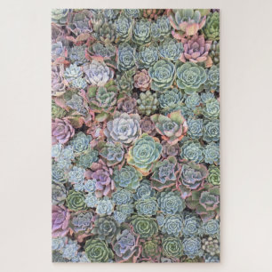 Quebra-cabeça Pastel do jardim do Succulent