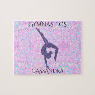 Quebra-cabeça pastel GYMNASTICS com nome personali
