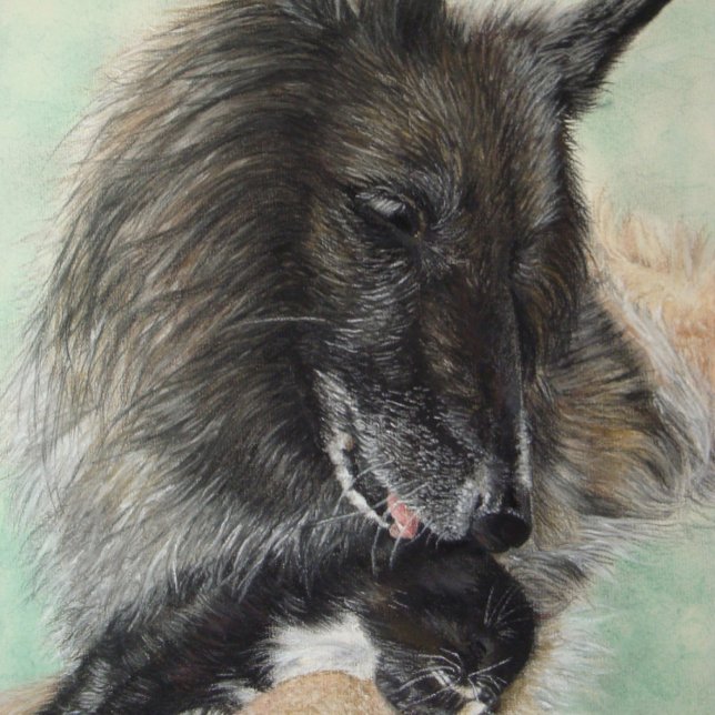 Quebra-cabeça pastor da bélgica gatinho preto (Criador carregado)