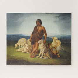 Quebra-cabeça Pastor numa paisagem rural