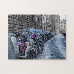 Quebra-cabeça Patinete Parking em Florença Itália Foto