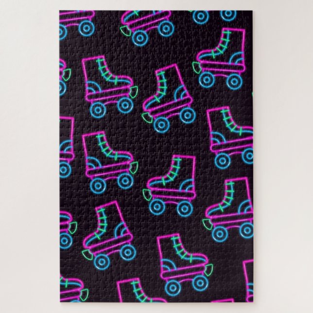 Quebra-cabeça Patins Neon dos Anos 80 (Vertical)