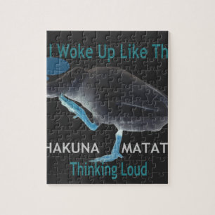 Quebra-cabeça Pato com eu acordei como este texto do & Hakuna Ma