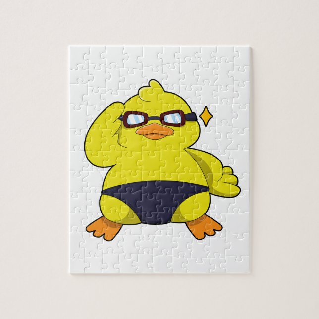 Quebra-cabeça Pato com óculos de sol (Vertical)