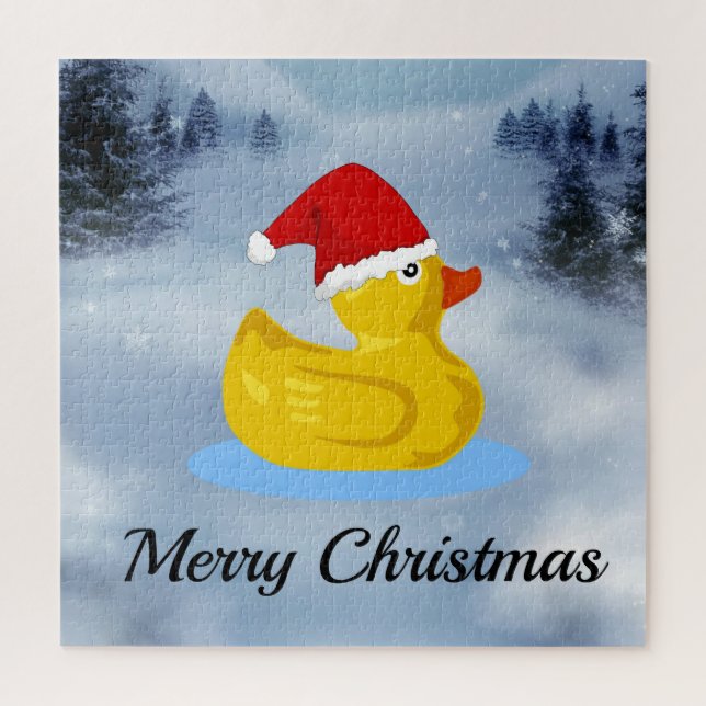 Quebra-cabeça Pato de Borracha, Feliz Natal, (Vertical)